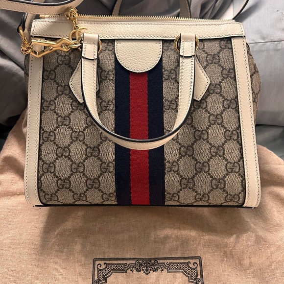 Gucci Ophidia Small GG Tote White - Picture 3 of 9